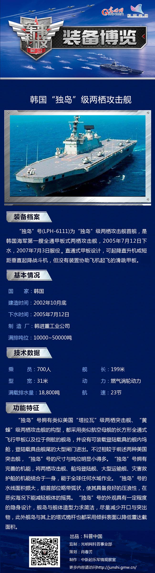 “独岛“级两栖攻击舰大幅改善韩国海军两栖作战能力