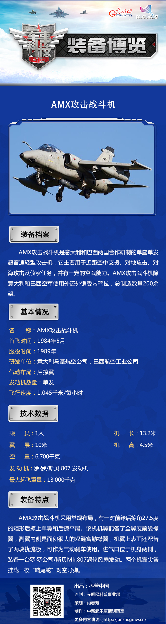 “口袋狂风”——AMX攻击战斗机