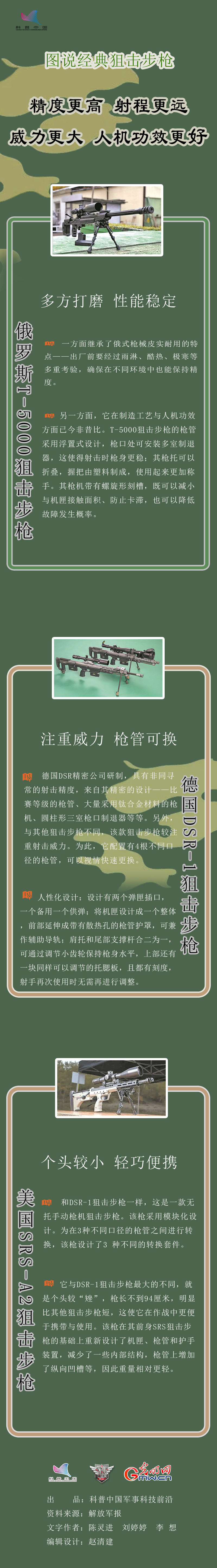 图说经典狙击步枪：每一个神枪手的“可靠伙伴”